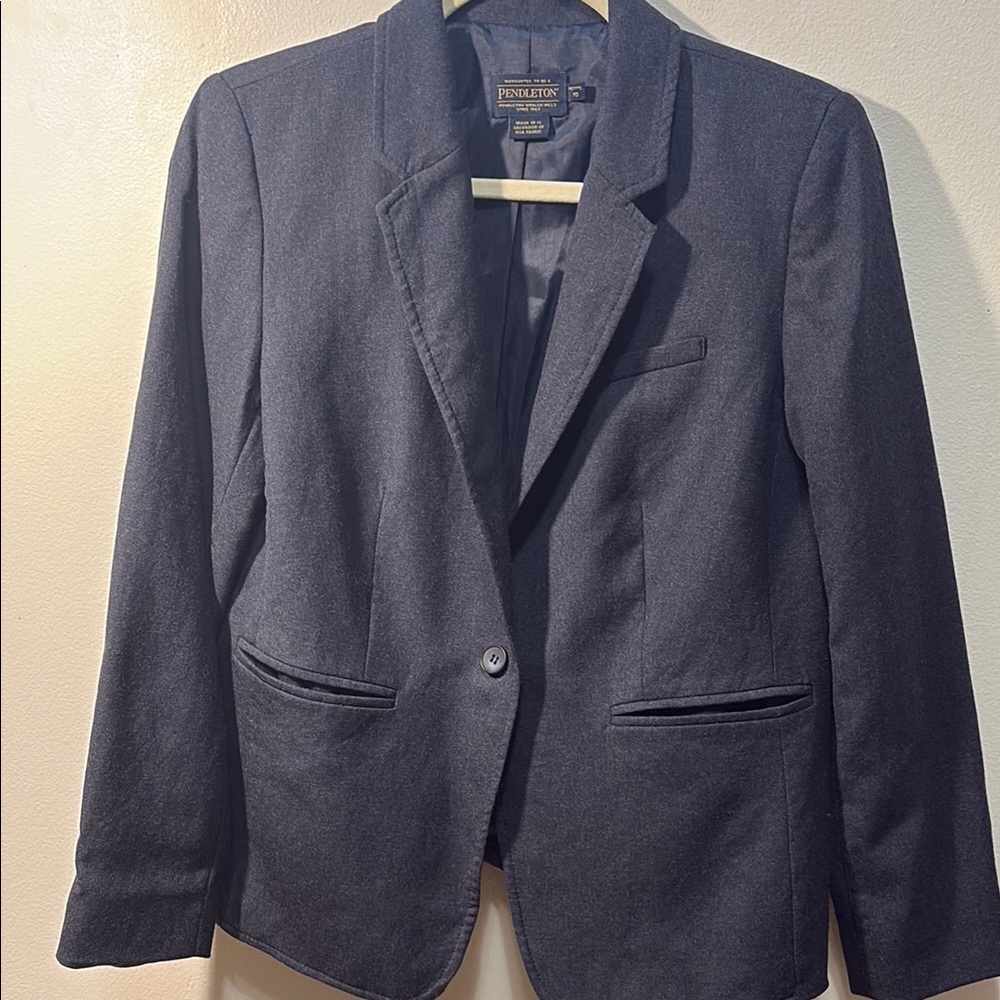 Pendleton Blue Blazer Classic Tailored Suit Jacket